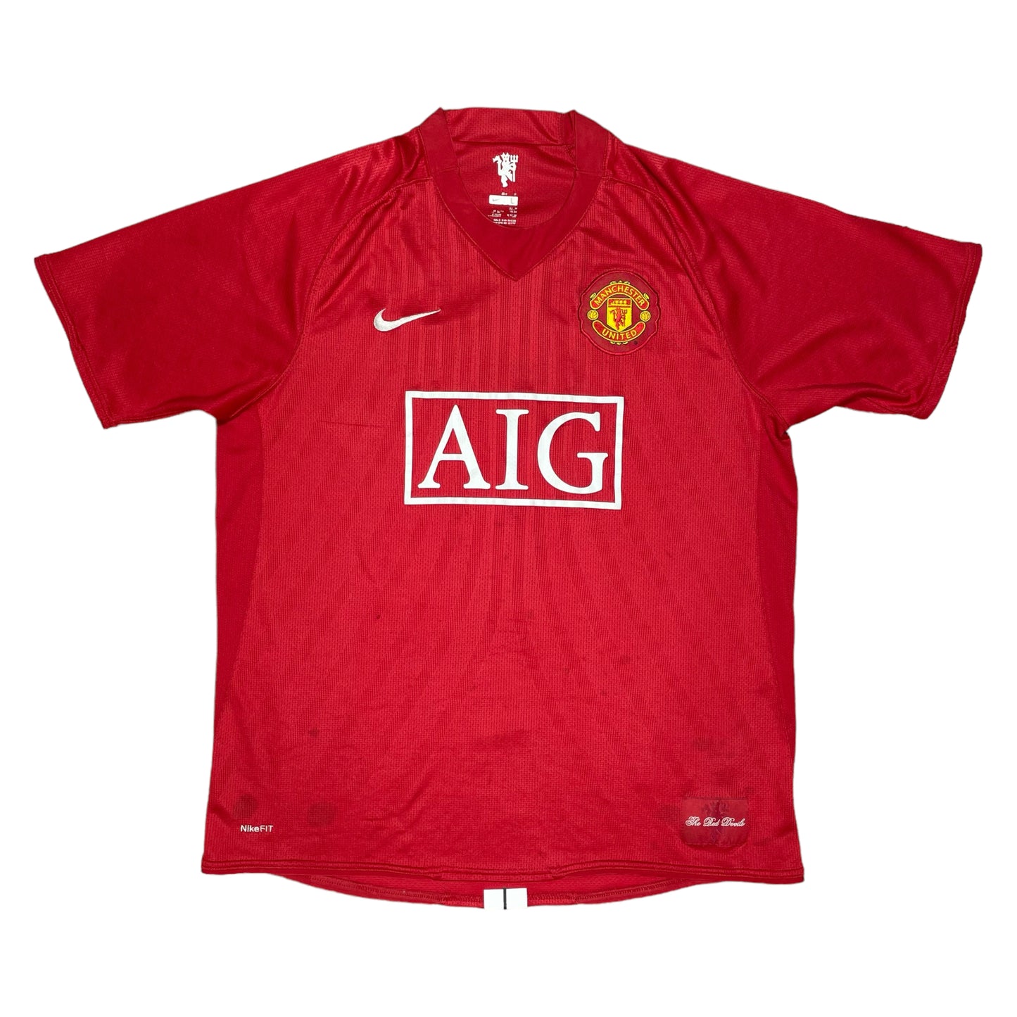 Maillot Manchester United 2007-09 Domicile Original Tevez #32 - Grand