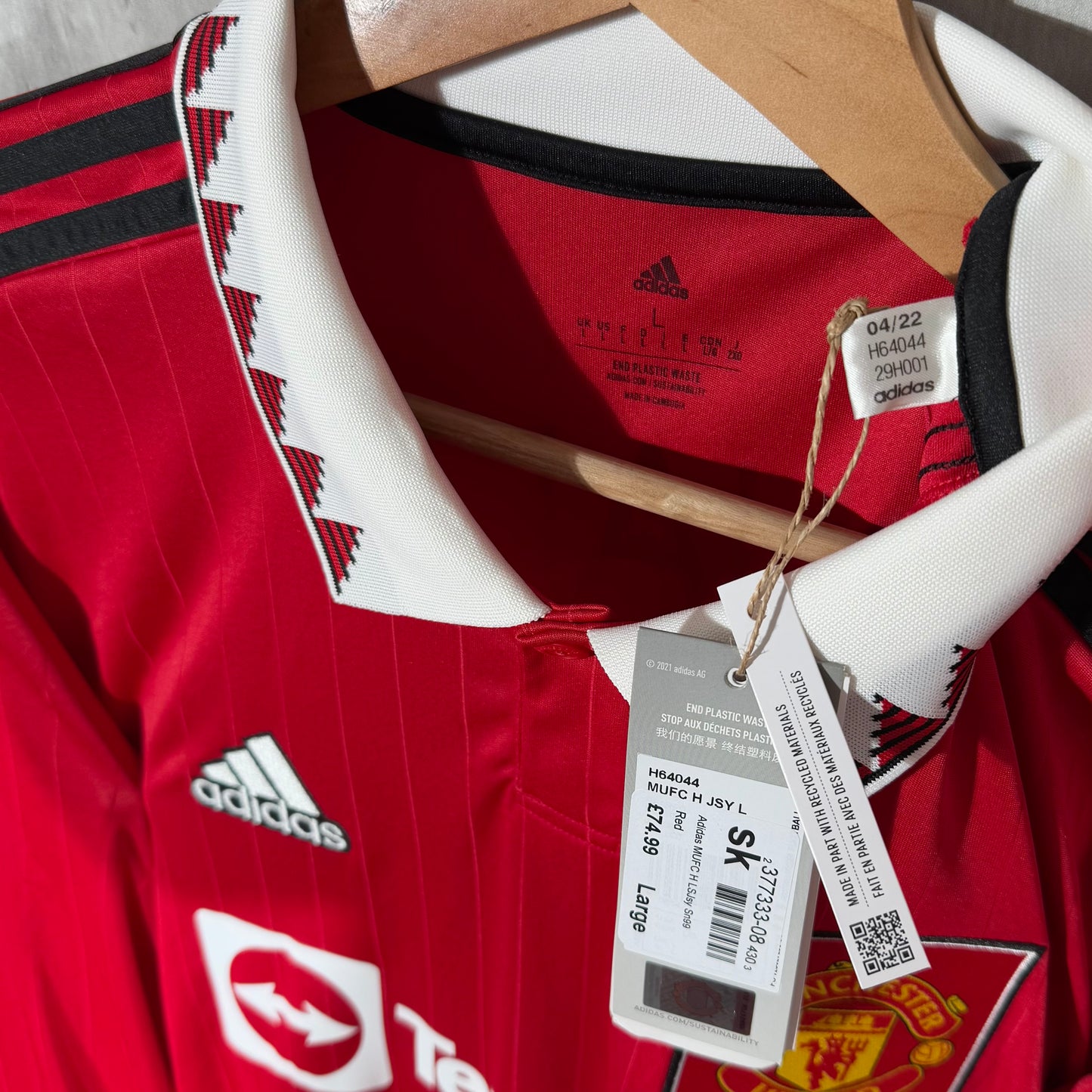 Manchester United 2022/23 Home L/S Shirt Ronaldo #7 - Large