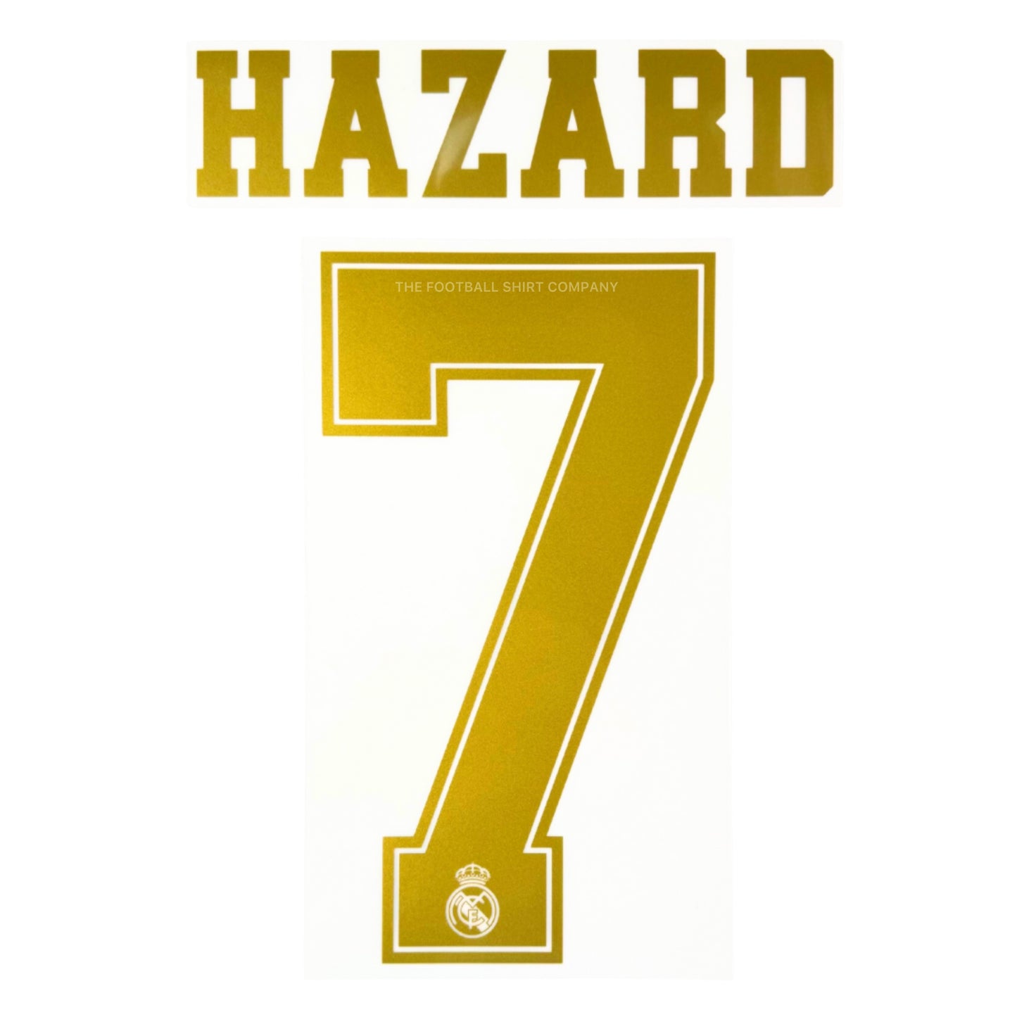 2019-20 Real Madrid Home & Away Hazard #7 Official Name Set