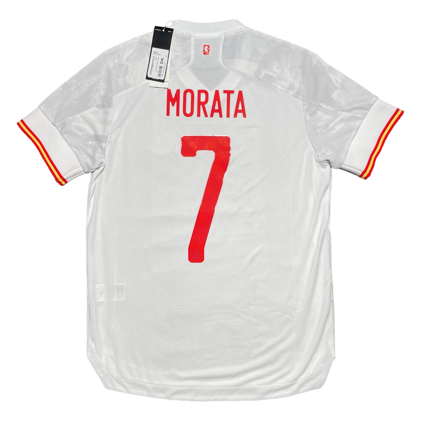 2020 Spain Away Authentic Shirt Morata #7 - Medium