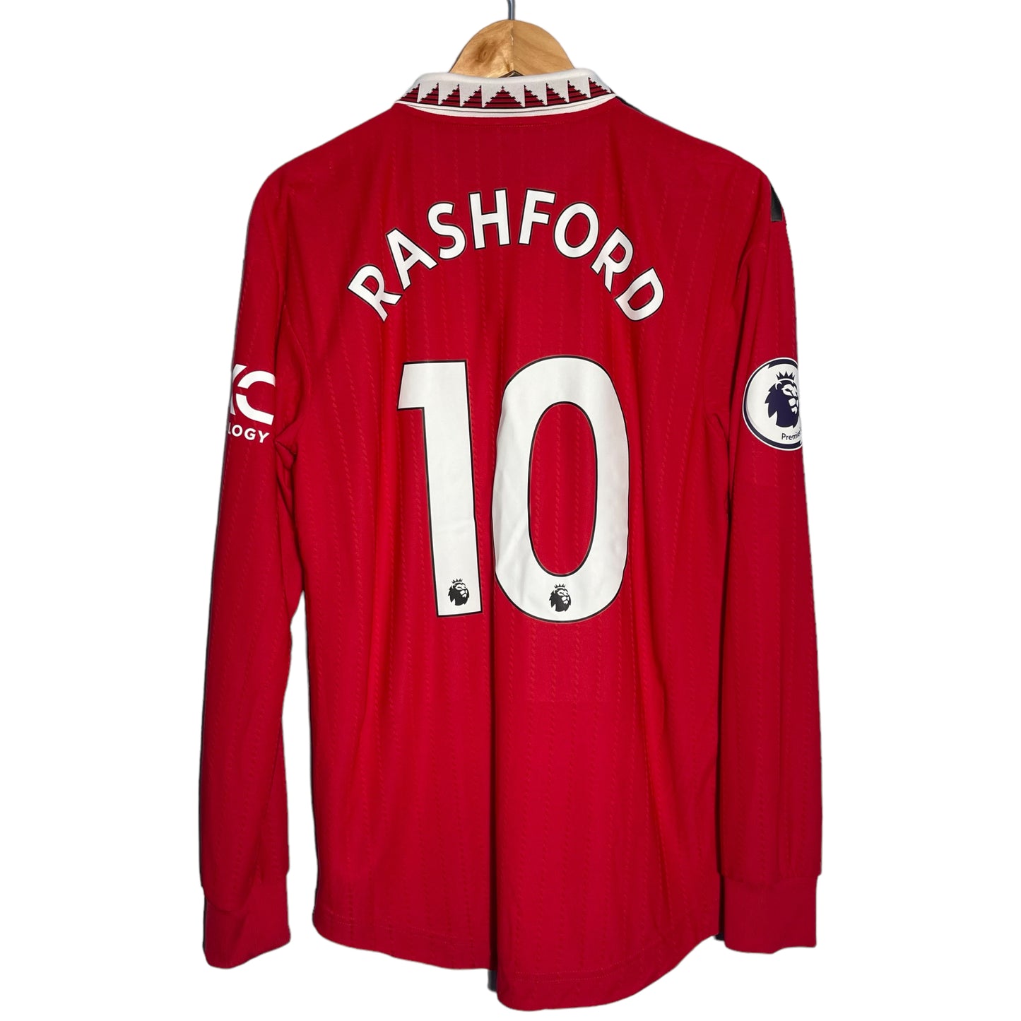 Manchester United 2022/23 Authentic L/S Original Shirt Rashford #10 - Medium