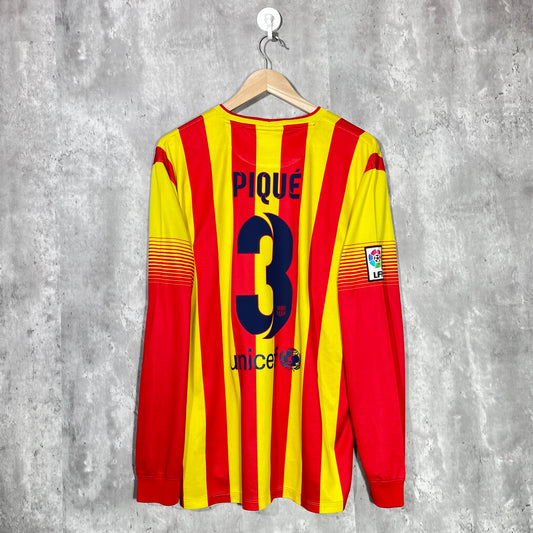 Barcelona 2013/14 Away L/S Shirt Pique #3 - XL