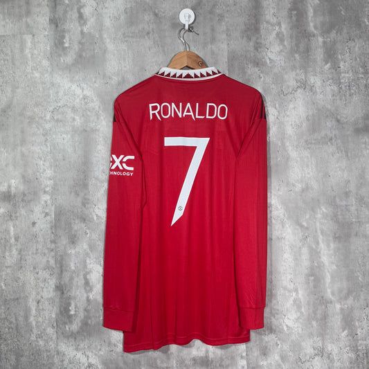 Manchester United 2022/23 Home L/S Shirt Ronaldo #7 - Large