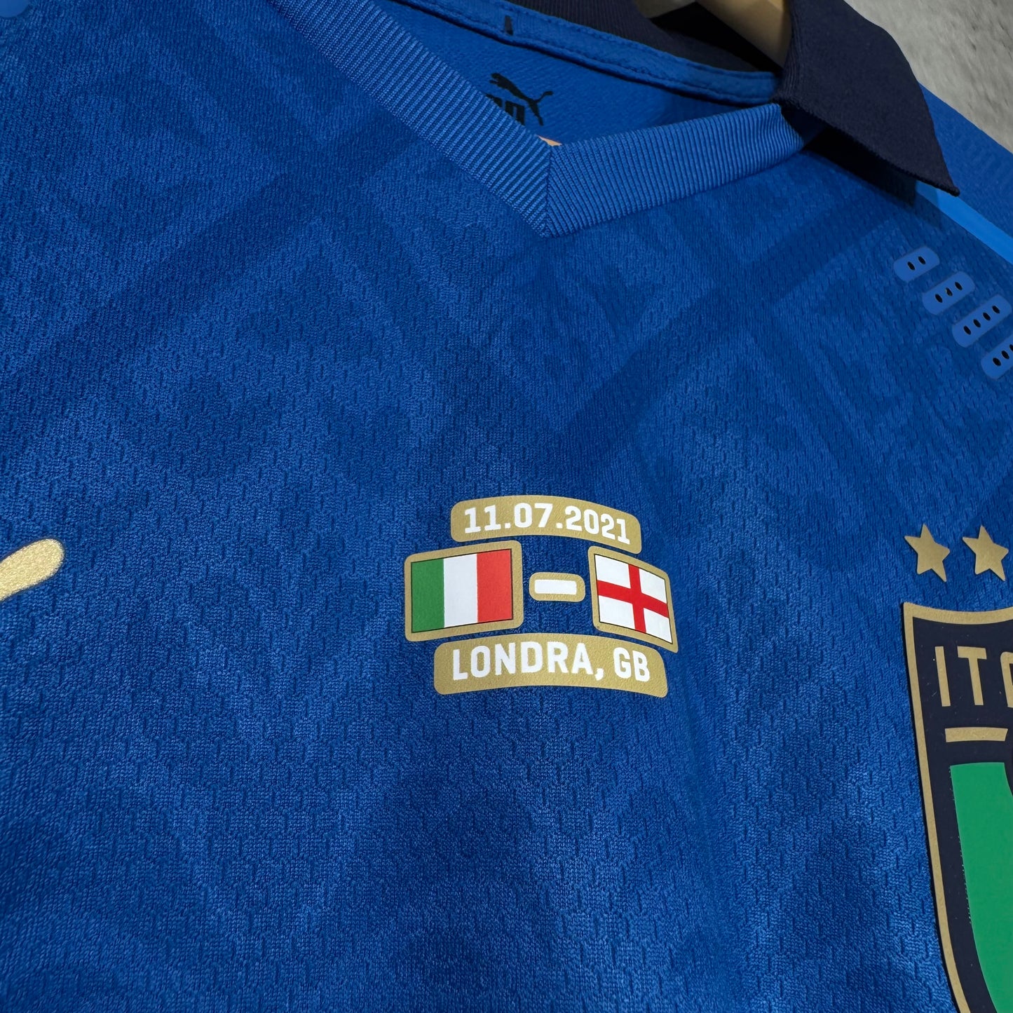 Italy 2020/21 Home Authentic Euro 2021 Final Chiellini #3 - Small