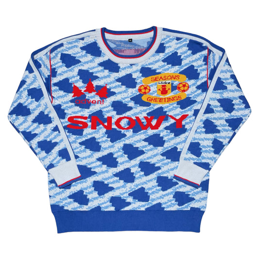 Manchester United '90 Style Away Christmas Jumper