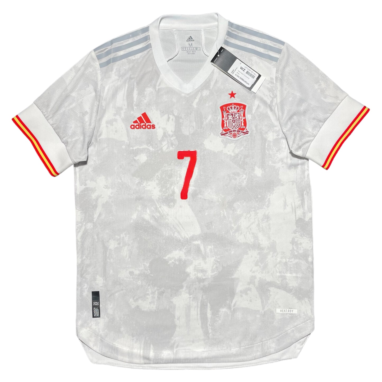 2020 Spain Away Authentic Shirt Morata #7 - Medium