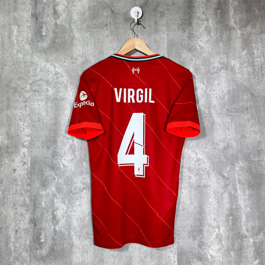 Liverpool 2021/22 Home Shirt Virgil #4 - Small