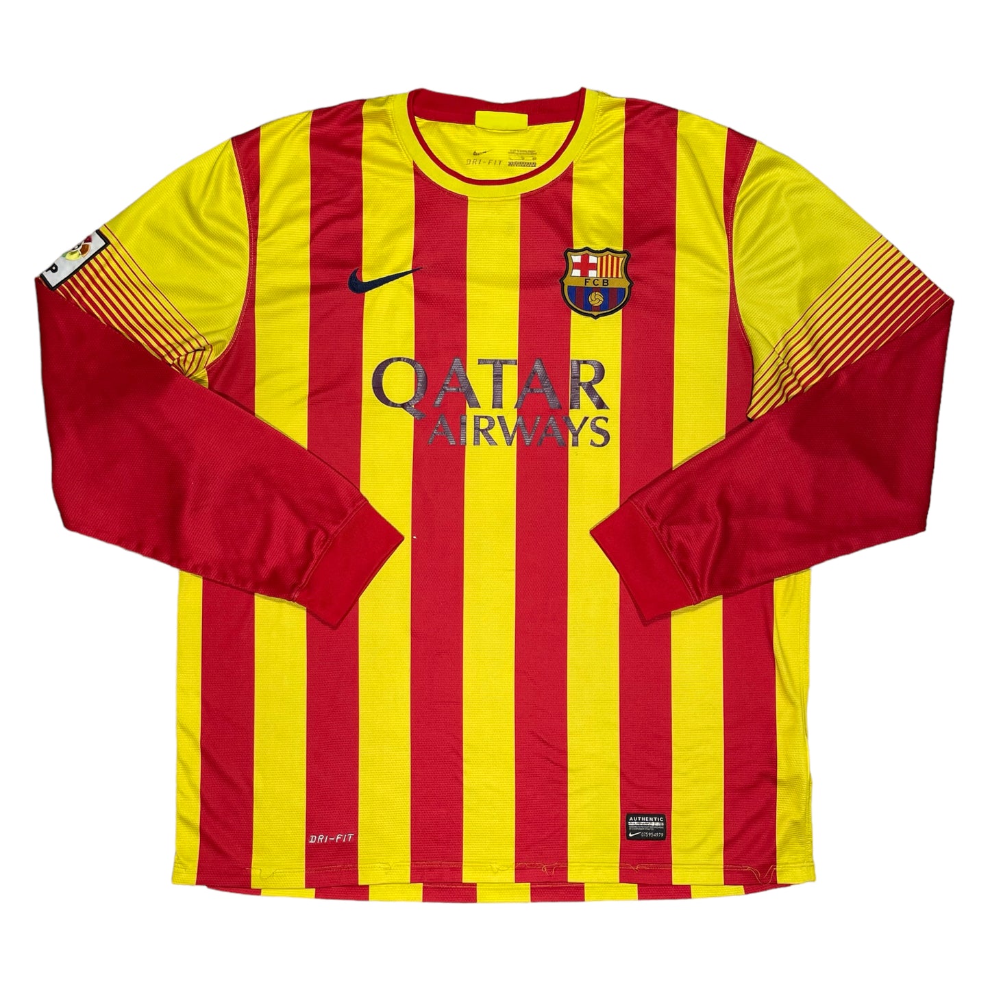 Barcelona 2013/14 Away L/S Shirt Pique #3 - XL