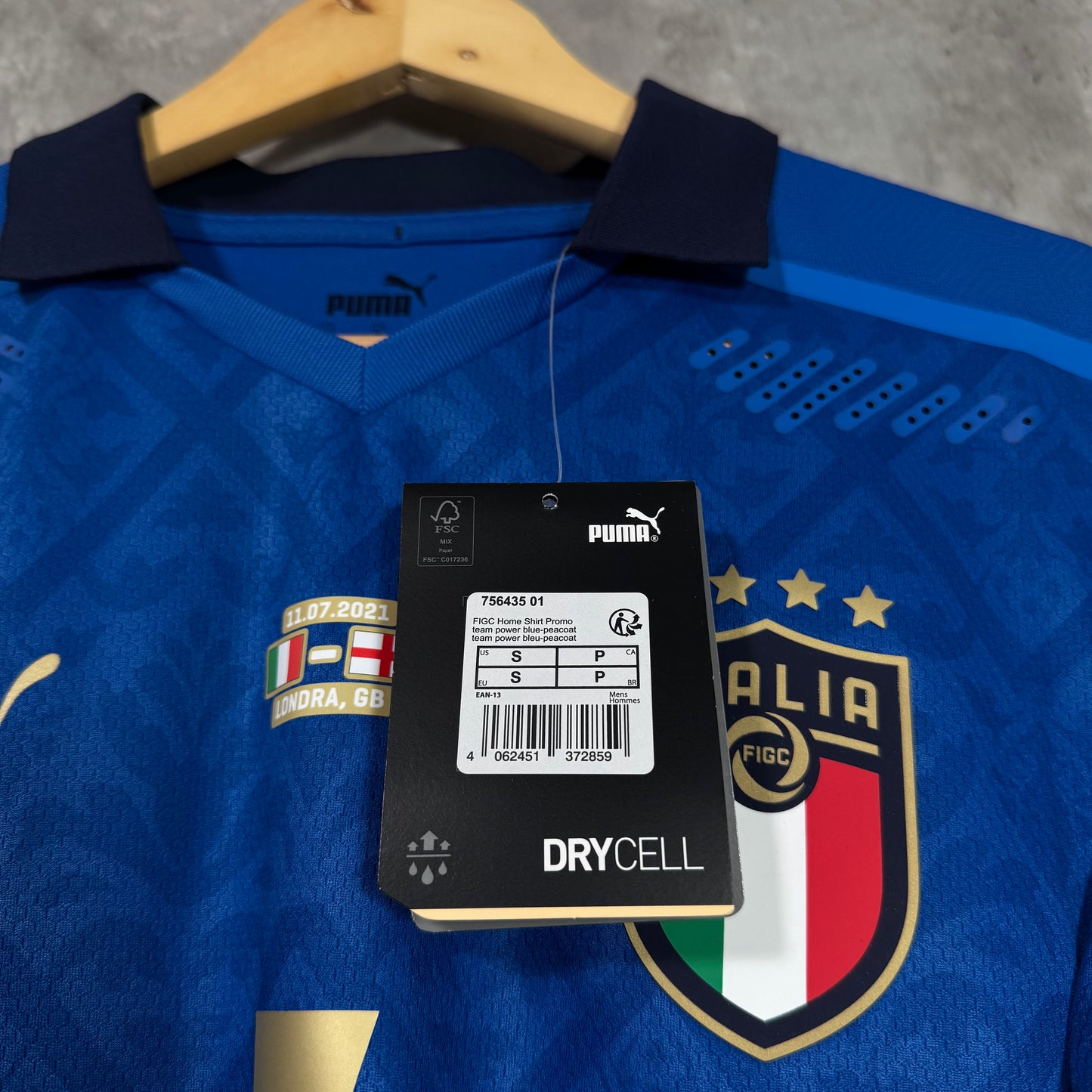 Italy 2020/21 Home Authentic Euro 2021 Final Chiellini #3 - Small