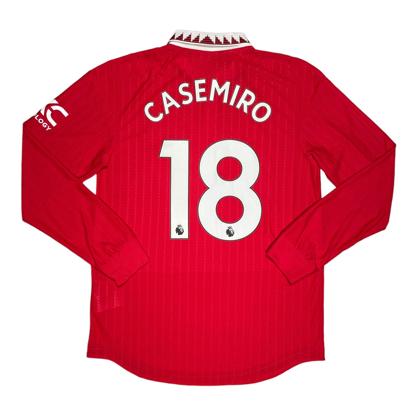 Manchester United 2022/23 Authentic L/S Original Shirt Casemiro #18 - Medium