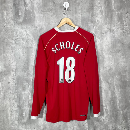 Manchester United 2006/07 Scholes #18 L/S - Large